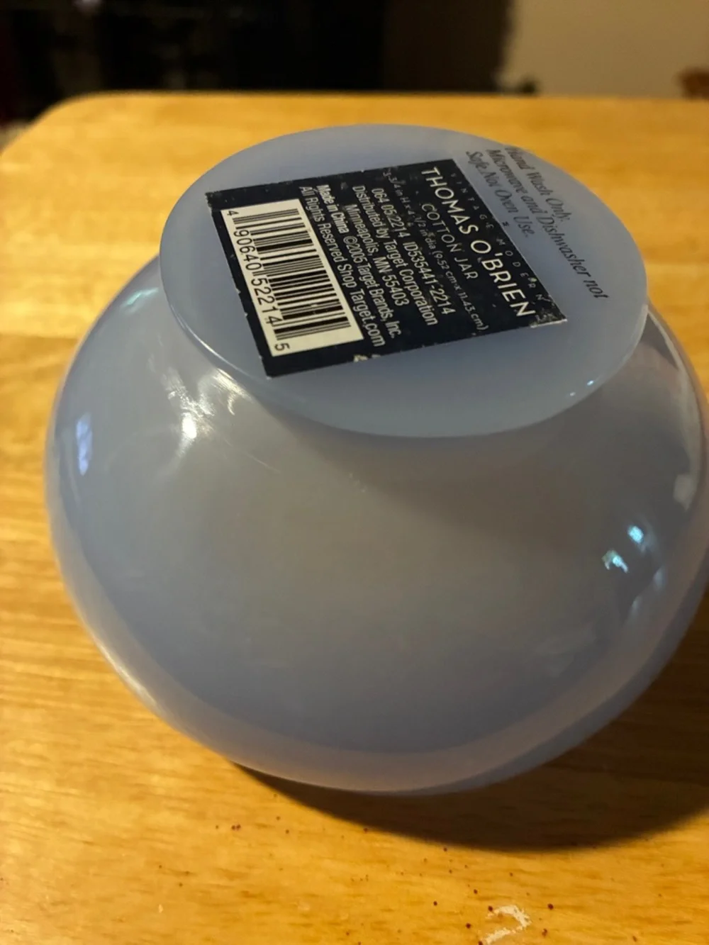 Light Blue Resin Cotton Bowl Dish